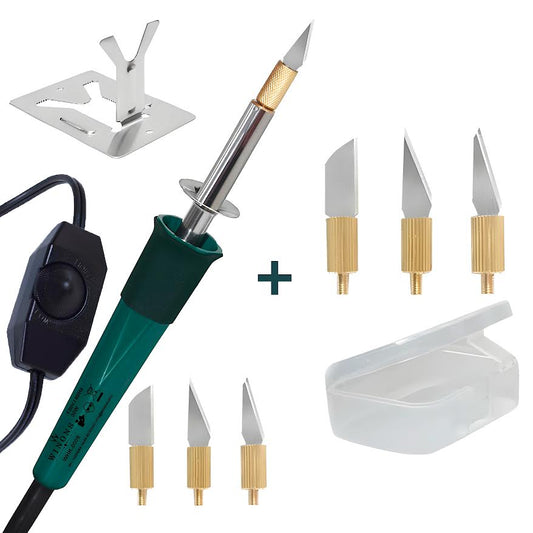 WHK-0008 Hot Knife Plastic Cutter Tool with Replacement Heads