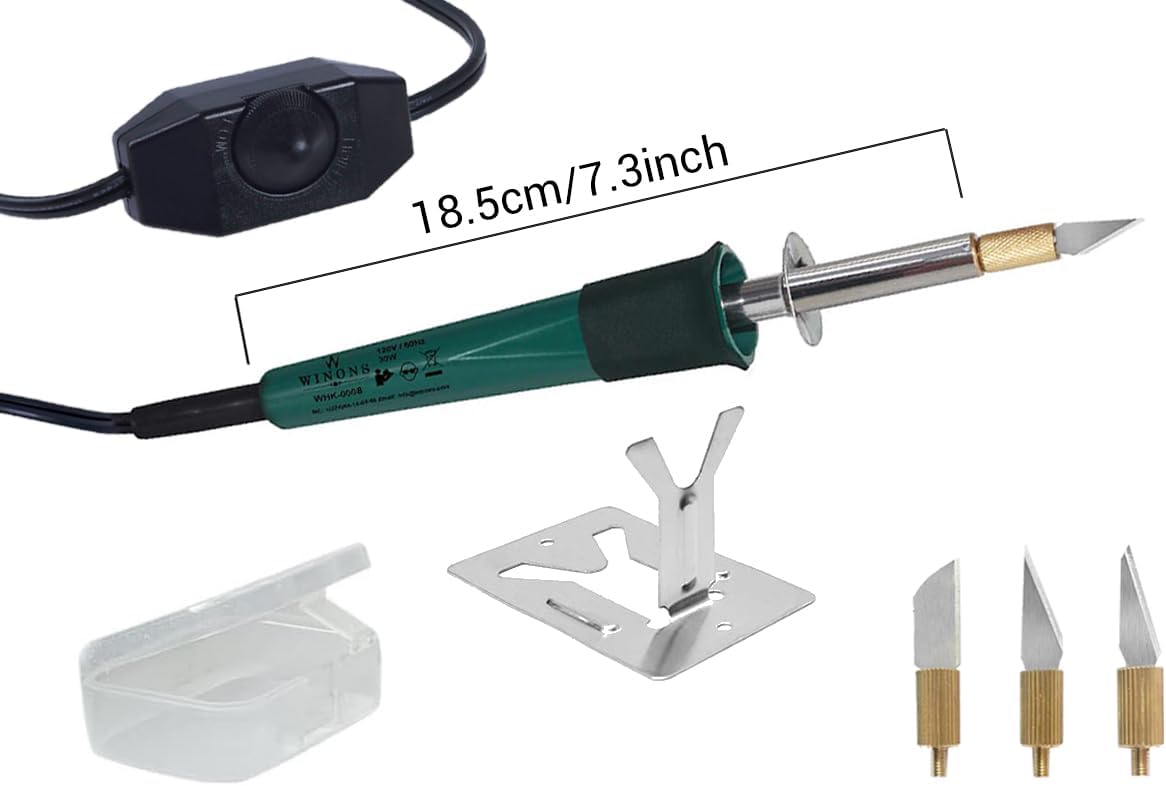WHK-0008 Hot Knife Plastic Cutter Tool with Replacement Heads