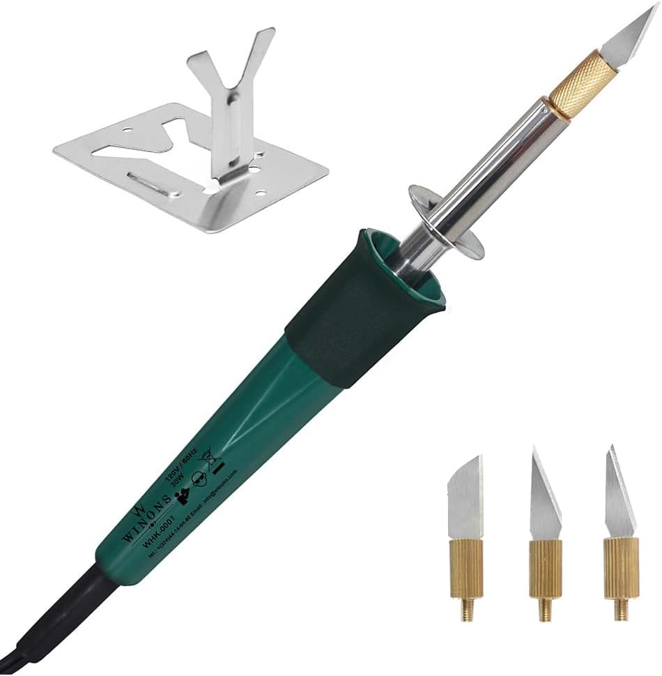 WHK-0007 Hot Knife Plastic Cutter Tool Kit with Replacement Cutting Heads