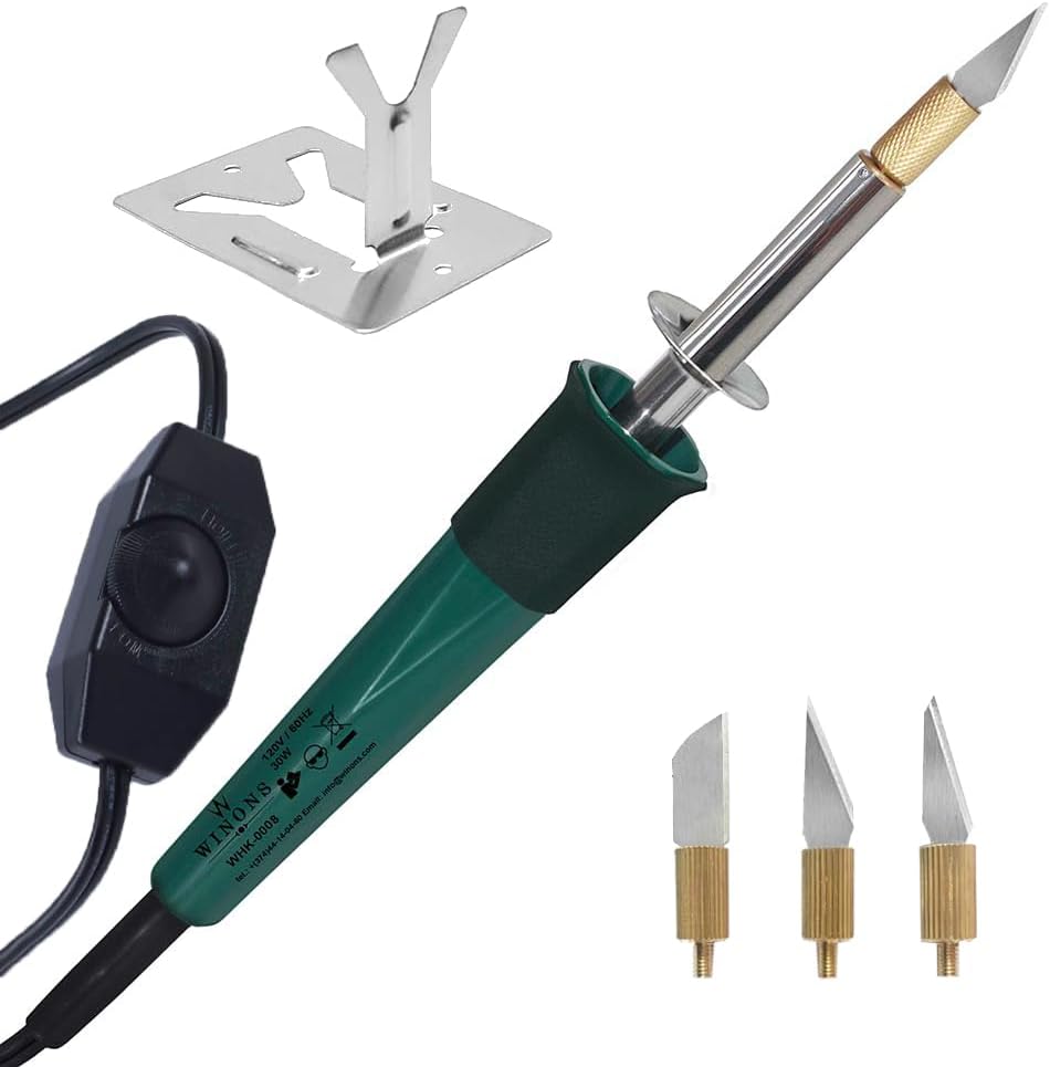 WHK-0008 Hot Knife Plastic Cutter Tool with Replacement Heads