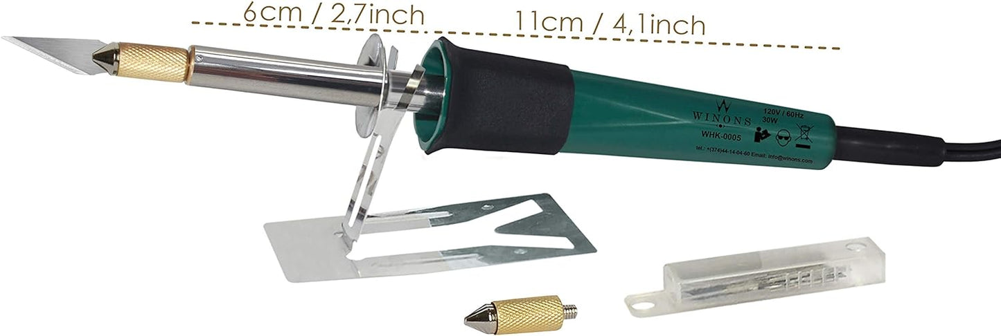WHK-0005 Hot Knife Plastic Cutter Tool with Replacement Heads