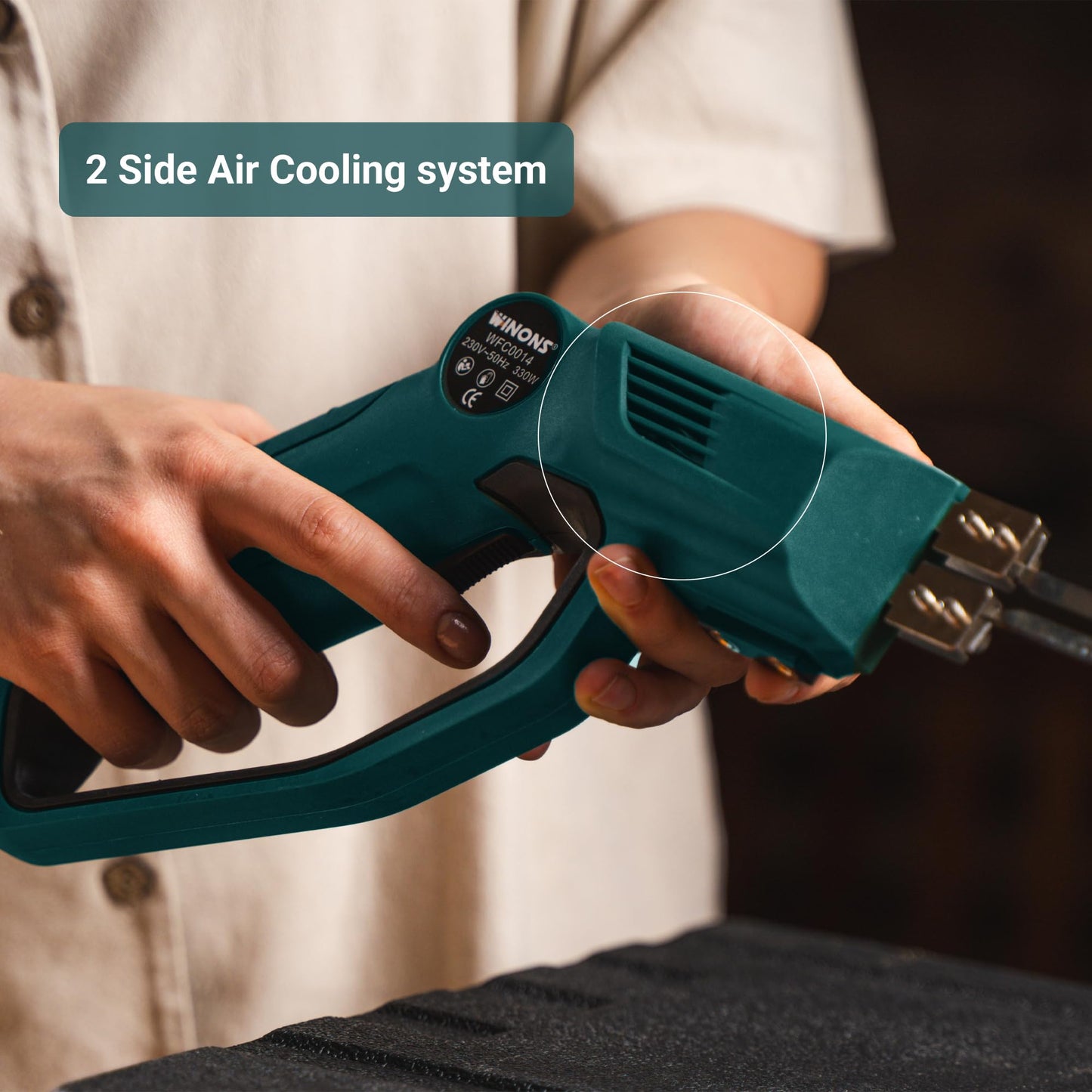 WFC-0014 Hot Knife Foam Cutter Tool with Sled - 300W,Numbered Temperature Controller - 710°C Max Temp