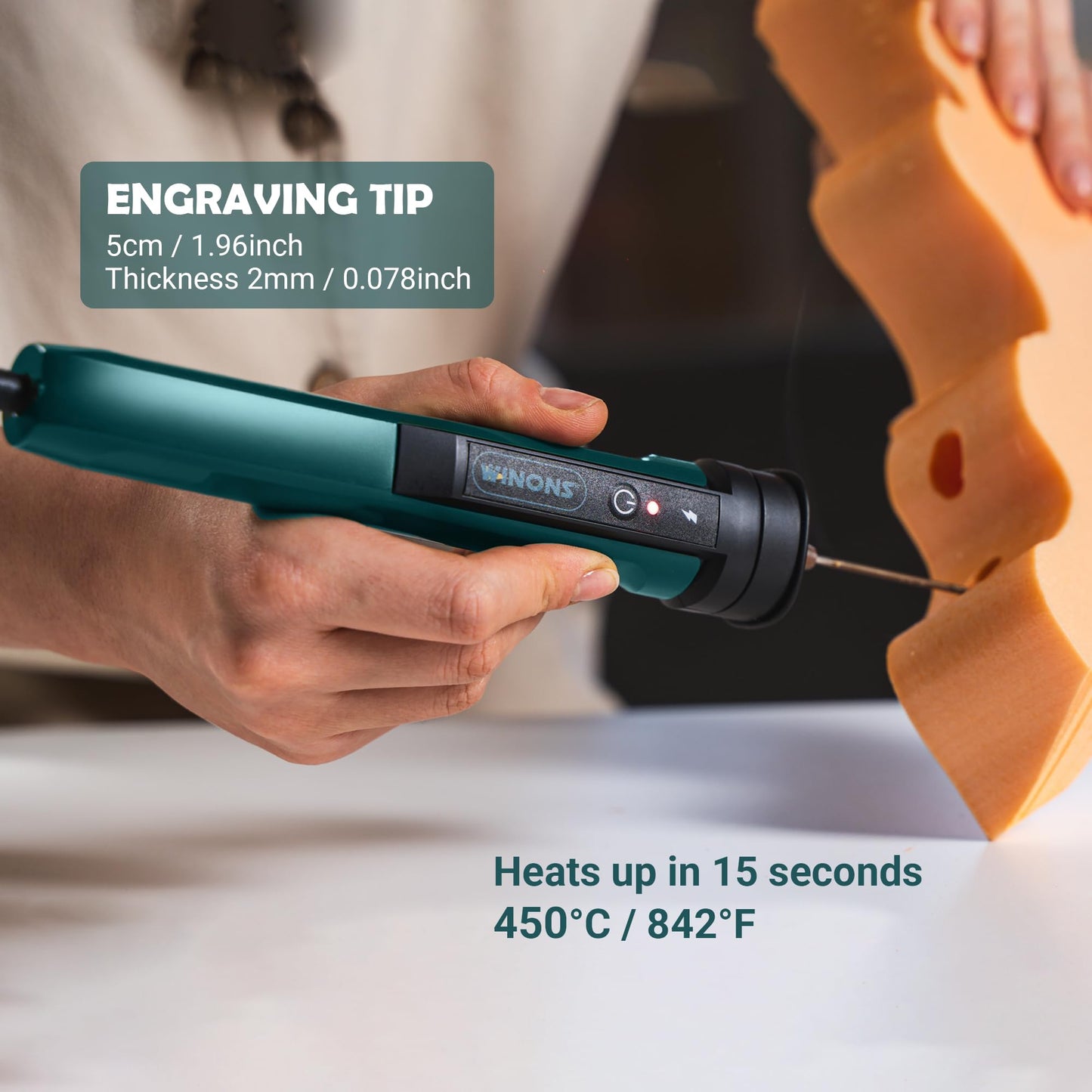 WFC-0010 Hot Wire Foam Cutter Tool with U-type and F-type German Standards Hot Wire Tip (Kit of 15)