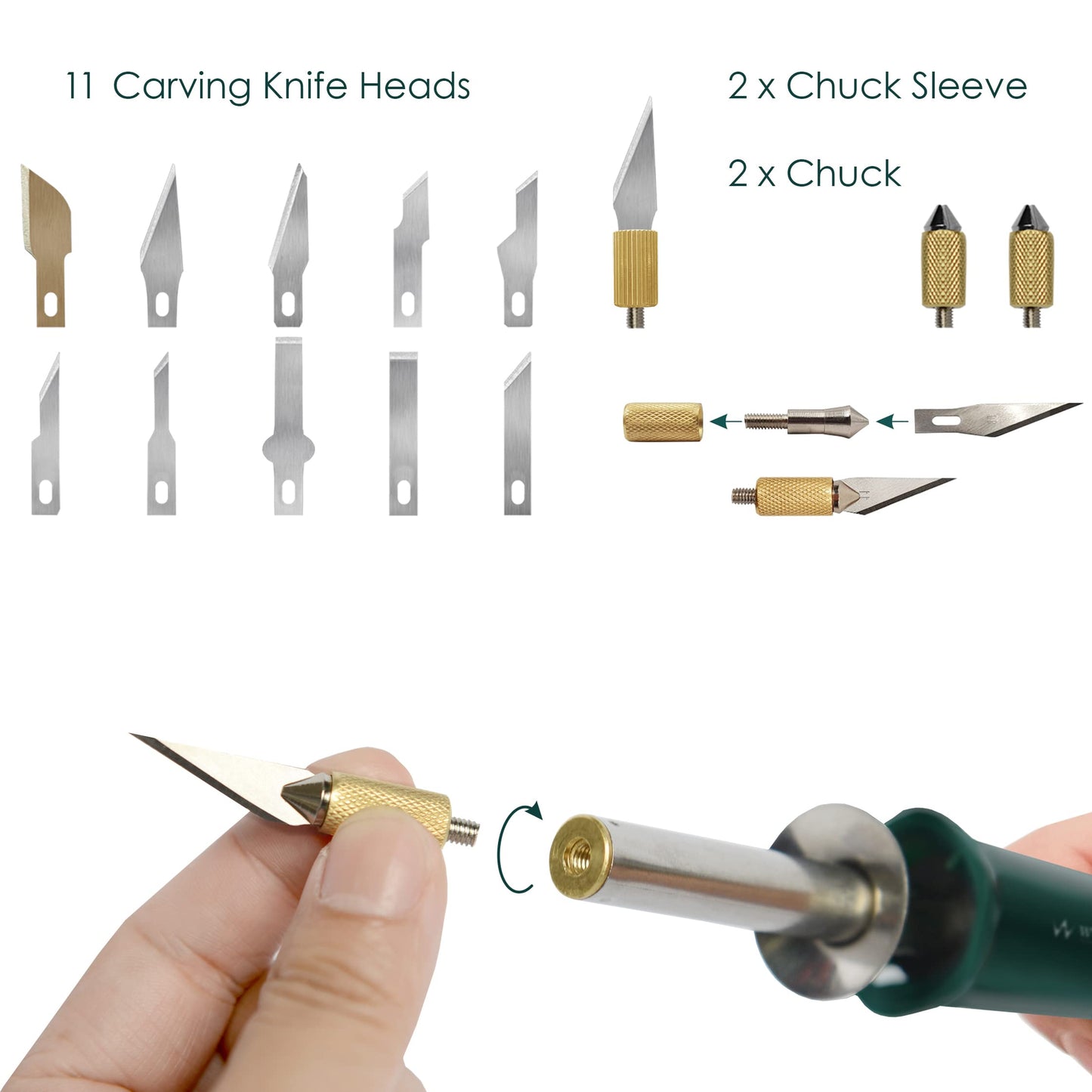 WHK-0005 Hot Knife Plastic Cutter Tool (Kit of 19)