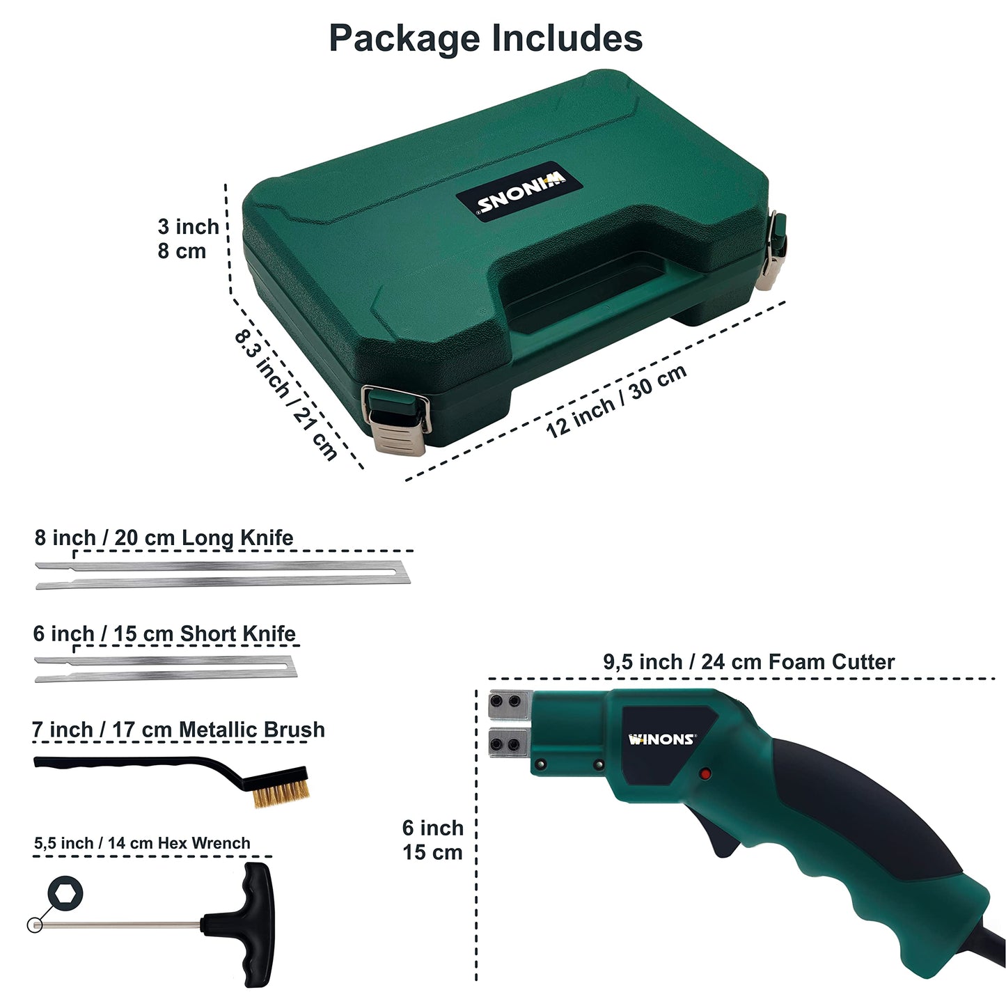WFC-0002 Electric Hot Knife Foam Cutter Pro 150W (Kit of 5)