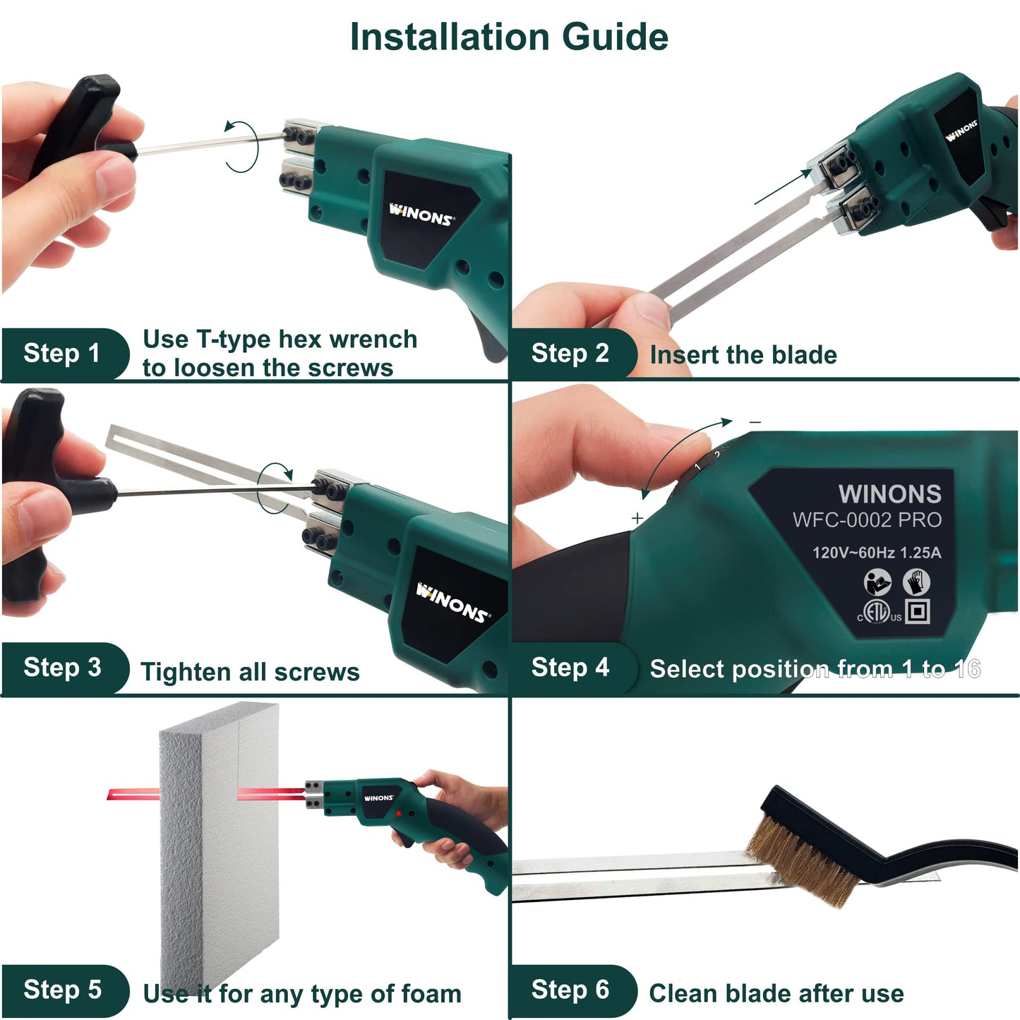 WFC-0002 Electric Hot Knife Foam Cutter Pro 150W (Kit of 5)