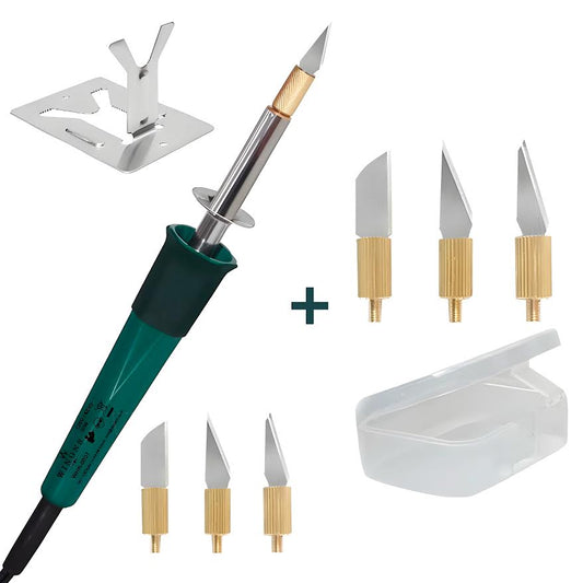WHK-0007 Hot Knife Plastic Cutter Tool Kit with Replacement Cutting Heads