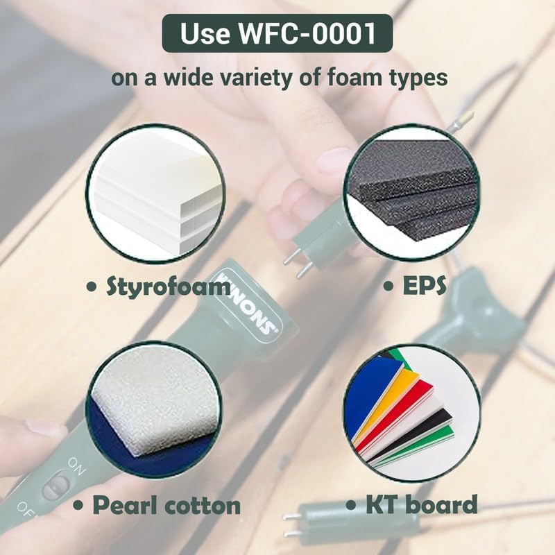 WFC-0001 Herramienta cortadora de espuma de alambre caliente con marcador de espuma (kit de 9)
