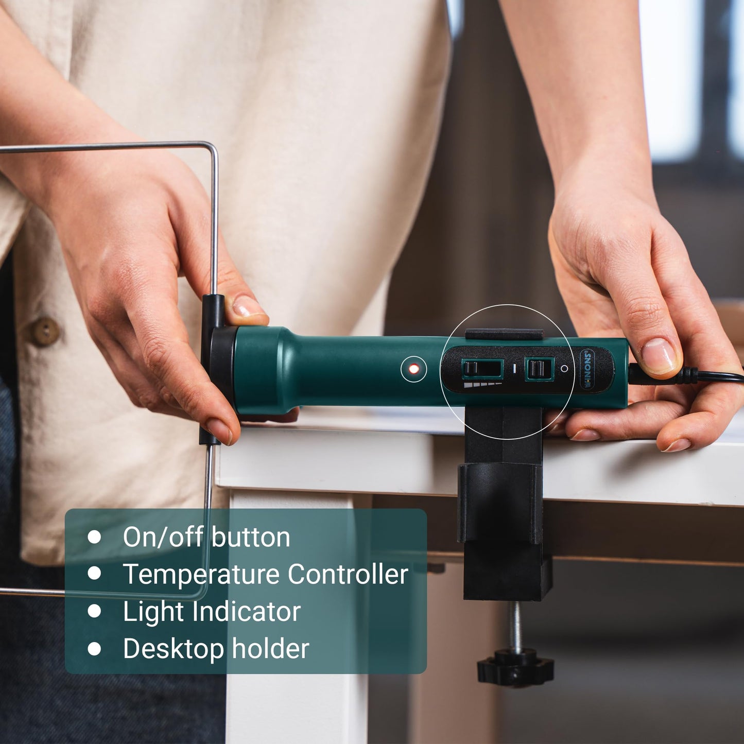 WFC-0008 Hot Knife Foam Cutter with Temperature Controller and U-type Hot Wire Tip