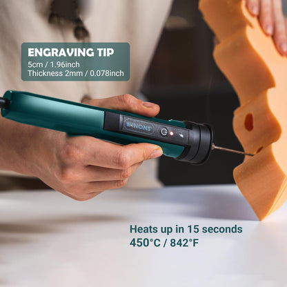 WFC-0010 Hot Wire Foam Cutter Tool with U-type and F-type German Standards Hot Wire Tip (Kit of 15)