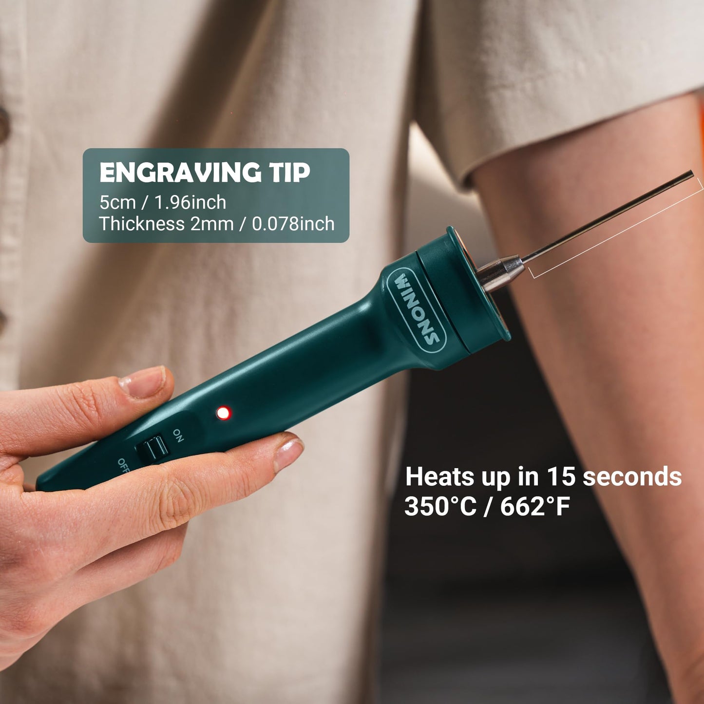 WFC-0001 Hot Wire Cutting Tool with U-Type Hot Wire Tip, Long Tip and Engraving Tip (Kit of 3 Heads)