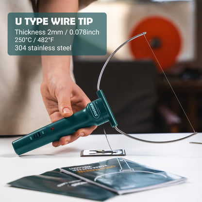 WFC-0001 Hot Wire Cutting Tool with U-Type Hot Wire Tip, Long Tip and Engraving Tip (Kit of 3 Heads)